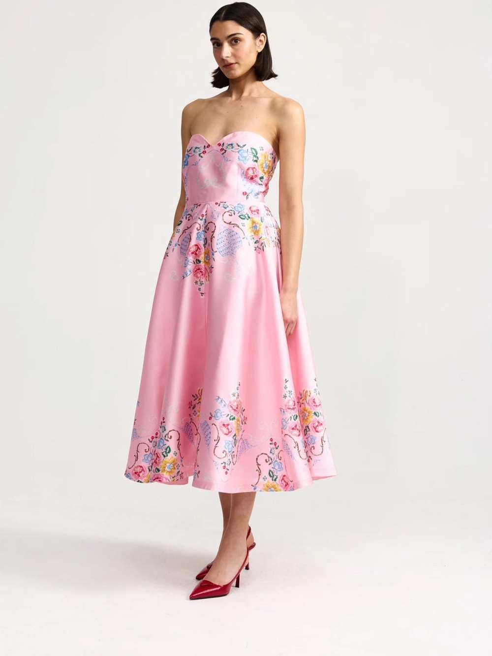 NWOT Aston Studio Amelie Dress Fairy Bouquet Pink - Picture 7 of 8